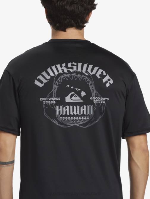 Quiksilver PJ4H883 moški Črna majica s kratkimi rokavi hawaii big bite upf 50