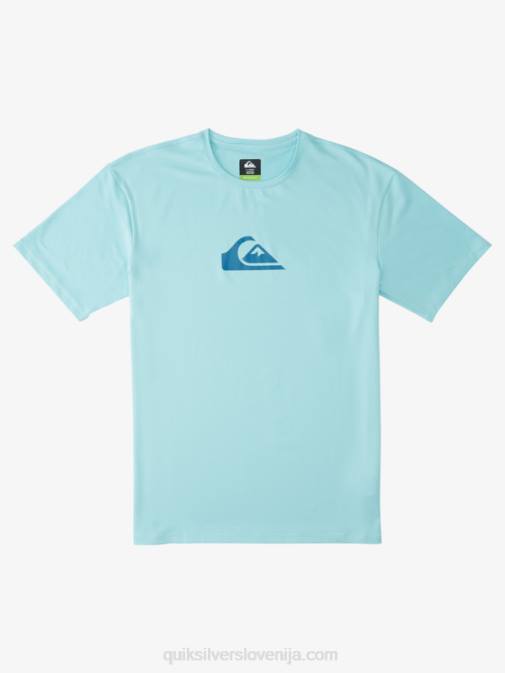Quiksilver PJ4H889 moški angelsko modra majica s kratkimi rokavi z enojno črto do 50