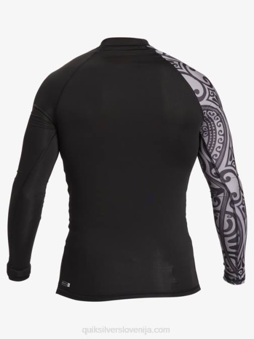 Quiksilver PJ4H923 moški Črna majica z dolgimi rokavi hawaii big island upf 50