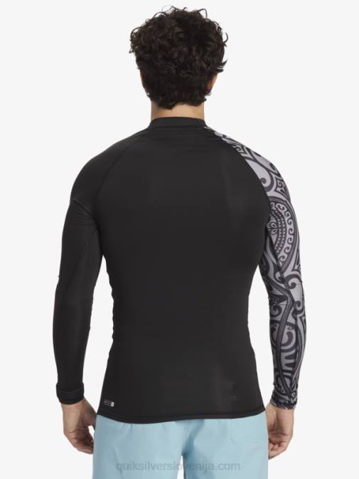 Quiksilver PJ4H923 moški Črna majica z dolgimi rokavi hawaii big island upf 50