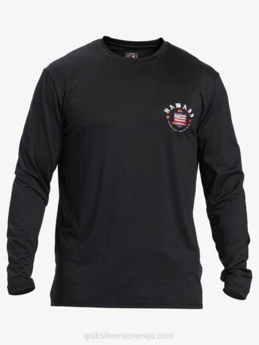 Quiksilver PJ4H924 moški Črna majica z dolgimi rokavi hawaii royalty upf 50