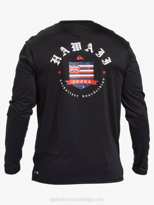 Quiksilver PJ4H924 moški Črna majica z dolgimi rokavi hawaii royalty upf 50
