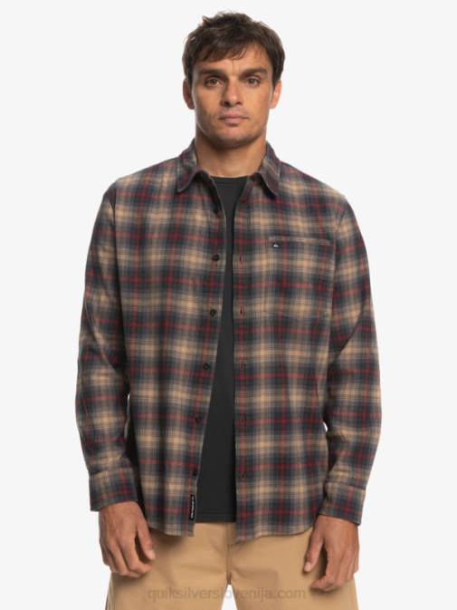 Quiksilver PJ4H1049 moški ruby wine cramond cramond raztegljiva majica z dolgimi rokavi