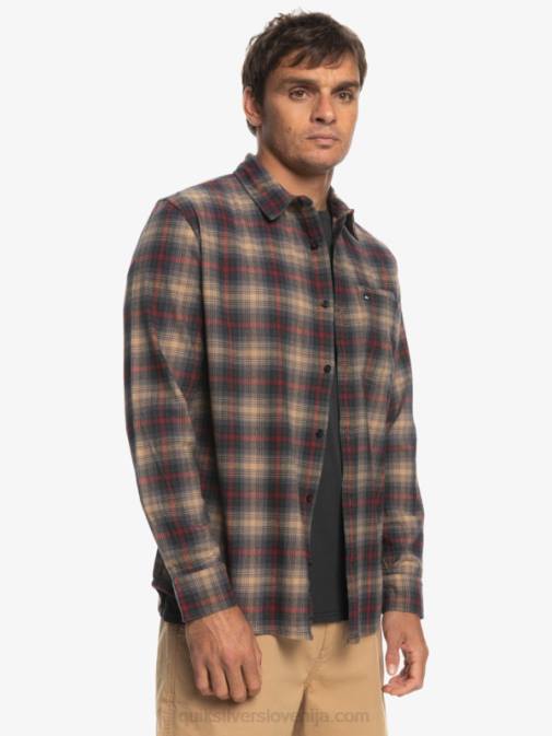 Quiksilver PJ4H1049 moški ruby wine cramond cramond raztegljiva majica z dolgimi rokavi