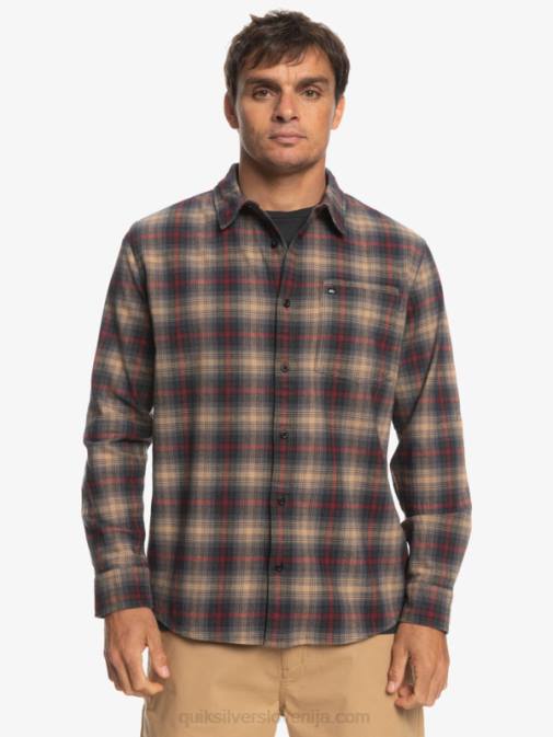Quiksilver PJ4H1049 moški ruby wine cramond cramond raztegljiva majica z dolgimi rokavi
