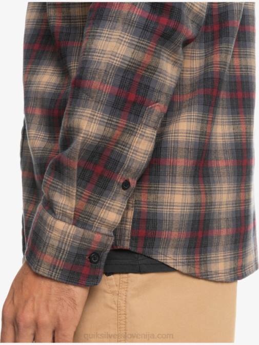 Quiksilver PJ4H1049 moški ruby wine cramond cramond raztegljiva majica z dolgimi rokavi