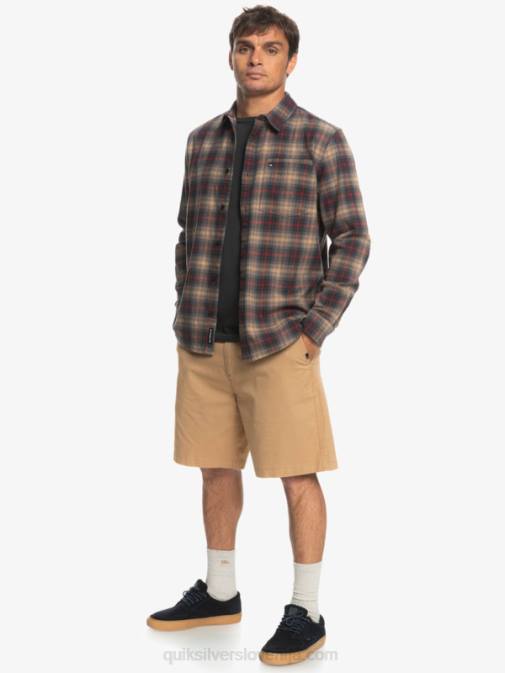 Quiksilver PJ4H1049 moški ruby wine cramond cramond raztegljiva majica z dolgimi rokavi