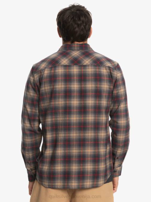 Quiksilver PJ4H1049 moški ruby wine cramond cramond raztegljiva majica z dolgimi rokavi