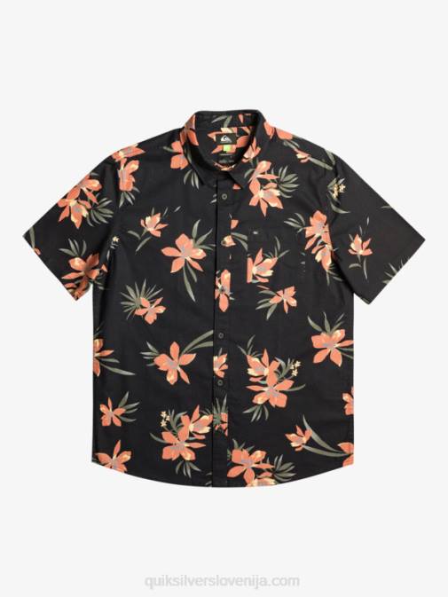 Quiksilver PJ4H1087 moški črno praznično praznična majica s kratkimi rokavi