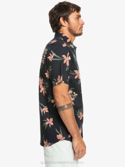 Quiksilver PJ4H1087 moški črno praznično praznična majica s kratkimi rokavi