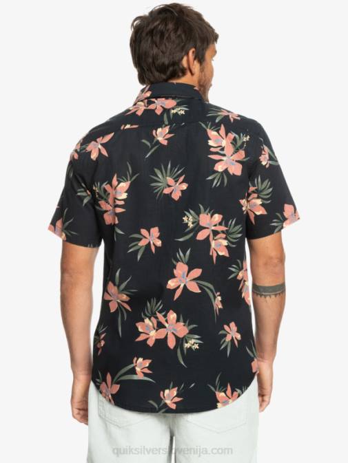Quiksilver PJ4H1087 moški črno praznično praznična majica s kratkimi rokavi