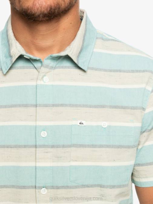 Quiksilver PJ4H1207 moški plaza taupe cali sončni vzhod 231 srajca s kratkimi rokavi cali sunrise