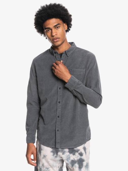 Quiksilver PJ4H1223 moški železna vrata srajca z dolgimi rokavi smoke trail