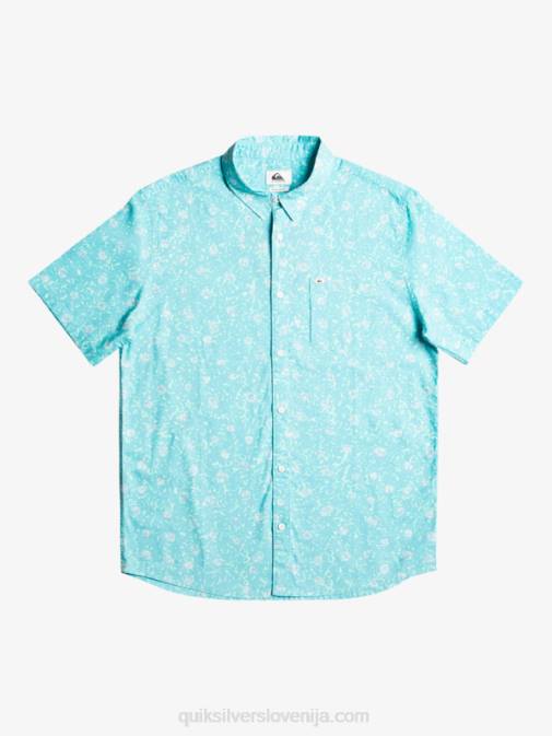 Quiksilver PJ4H1230 moški nebesno modra mehka dlaka mehka majica s kratkimi rokavi