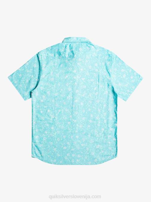 Quiksilver PJ4H1230 moški nebesno modra mehka dlaka mehka majica s kratkimi rokavi