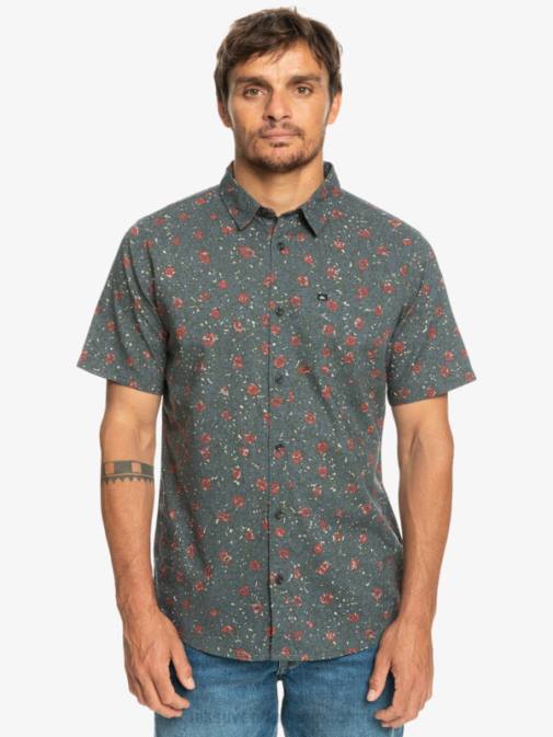 Quiksilver PJ4H1231 moški temno skrilavec mehak puh mehka majica s kratkimi rokavi