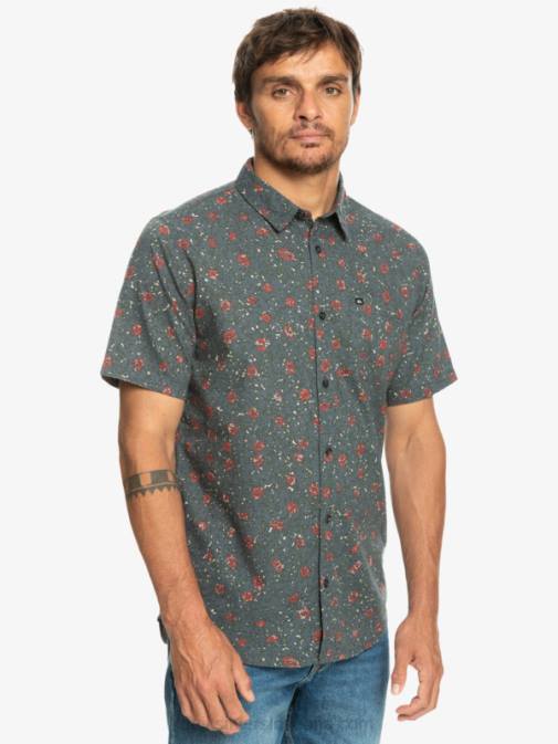 Quiksilver PJ4H1231 moški temno skrilavec mehak puh mehka majica s kratkimi rokavi