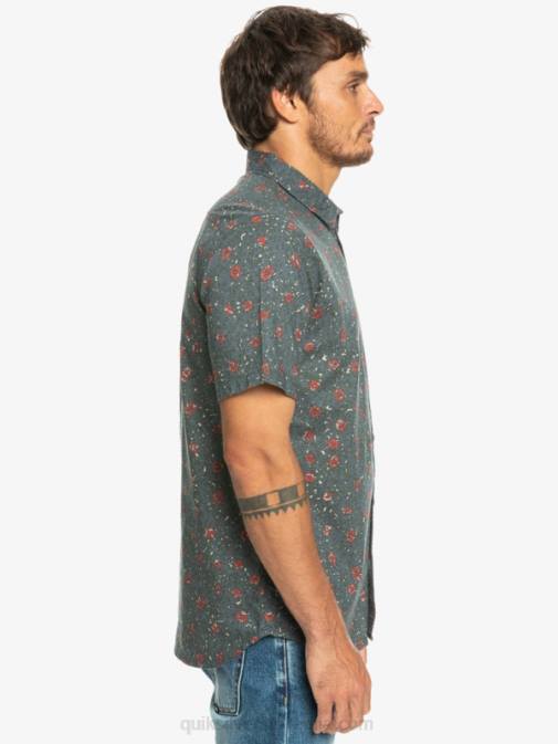 Quiksilver PJ4H1231 moški temno skrilavec mehak puh mehka majica s kratkimi rokavi