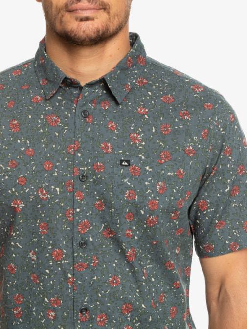 Quiksilver PJ4H1231 moški temno skrilavec mehak puh mehka majica s kratkimi rokavi