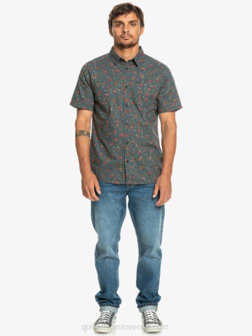 Quiksilver PJ4H1231 moški temno skrilavec mehak puh mehka majica s kratkimi rokavi