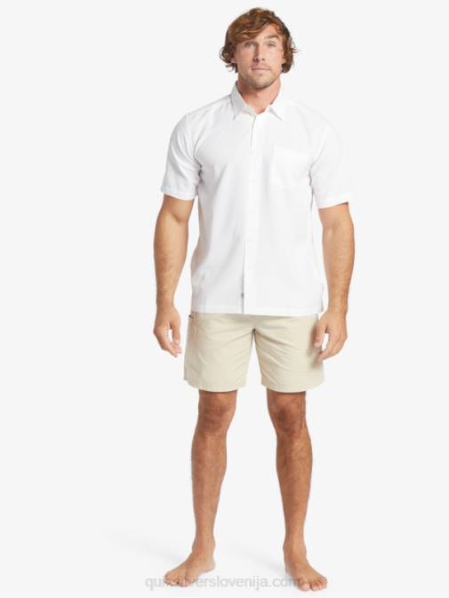 Quiksilver PJ4H1300 moški bela centinella waterman centinela premium majica proti gubam