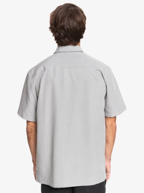 Quiksilver PJ4H1301 moški kremenčevo siva centinella waterman centinela premium majica proti gubam