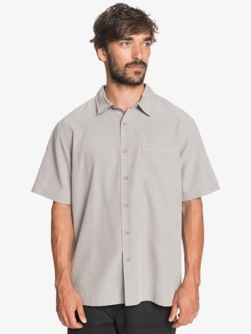 Quiksilver PJ4H1301 moški kremenčevo siva centinella waterman centinela premium majica proti gubam