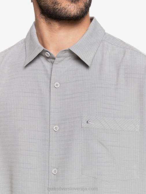 Quiksilver PJ4H1301 moški kremenčevo siva centinella waterman centinela premium majica proti gubam