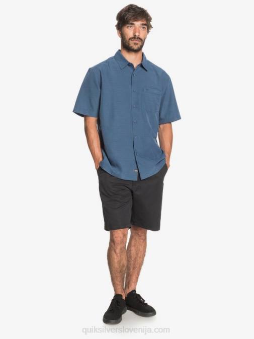 Quiksilver PJ4H1304 moški polnočna mornariška centinella waterman centinela premium majica proti gubam
