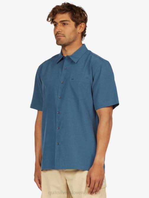 Quiksilver PJ4H1304 moški polnočna mornariška centinella waterman centinela premium majica proti gubam