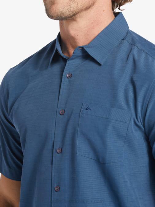 Quiksilver PJ4H1304 moški polnočna mornariška centinella waterman centinela premium majica proti gubam