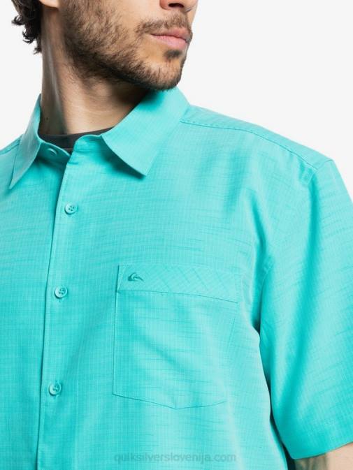 Quiksilver PJ4H1308 moški modra turkizna centinella waterman centinela premium majica proti gubam
