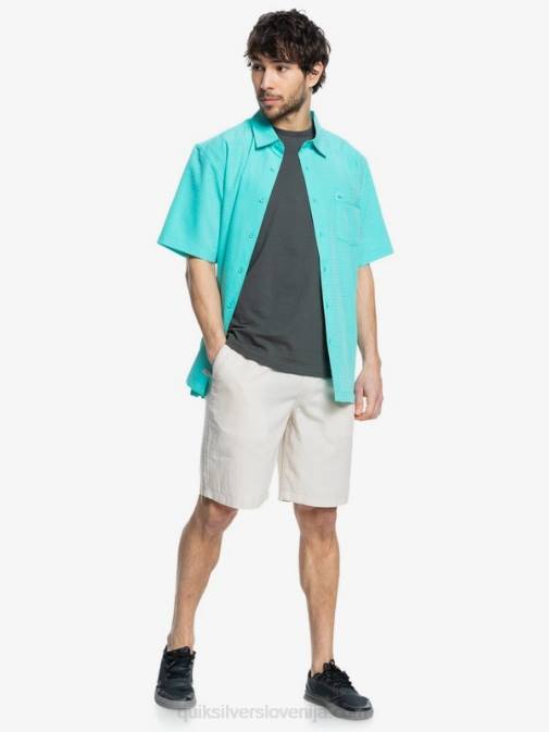 Quiksilver PJ4H1308 moški modra turkizna centinella waterman centinela premium majica proti gubam