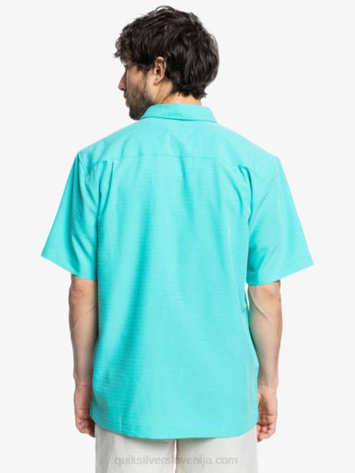 Quiksilver PJ4H1308 moški modra turkizna centinella waterman centinela premium majica proti gubam