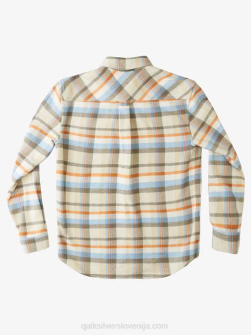 Quiksilver PJ4H1350 moški starinski beli gromovi kompleti waterman thunder flanelasta srajca z dolgimi rokavi