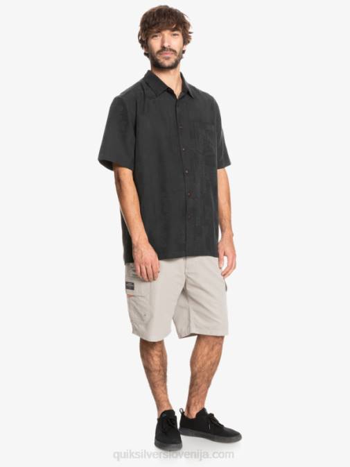 Quiksilver PJ4H1357 moški Črna srajca s kratkimi rokavi waterman kelpies bay
