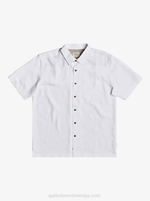 Quiksilver PJ4H1358 moški bela srajca s kratkimi rokavi waterman kelpies bay