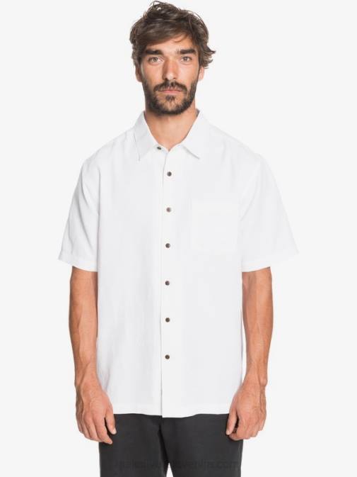 Quiksilver PJ4H1358 moški bela srajca s kratkimi rokavi waterman kelpies bay