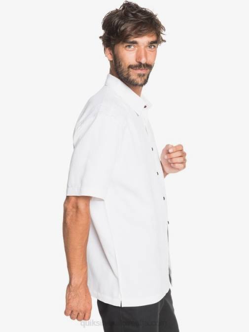 Quiksilver PJ4H1358 moški bela srajca s kratkimi rokavi waterman kelpies bay