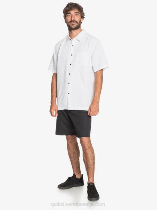 Quiksilver PJ4H1358 moški bela srajca s kratkimi rokavi waterman kelpies bay