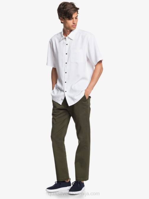 Quiksilver PJ4H1358 moški bela srajca s kratkimi rokavi waterman kelpies bay