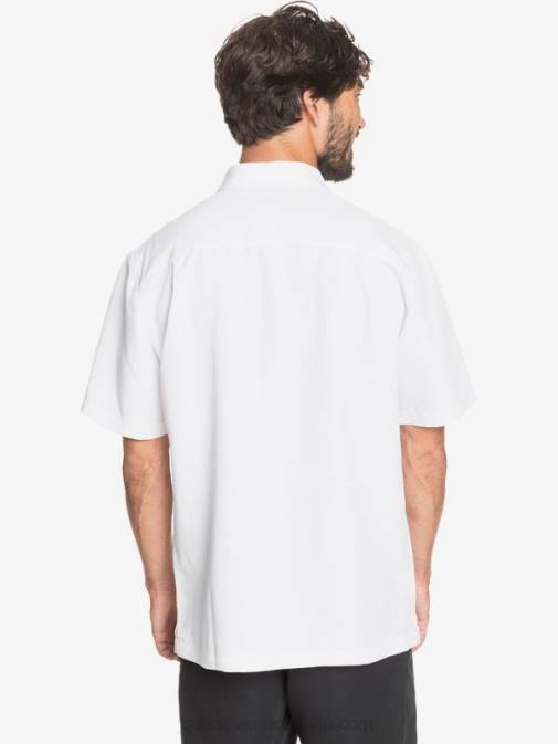 Quiksilver PJ4H1358 moški bela srajca s kratkimi rokavi waterman kelpies bay
