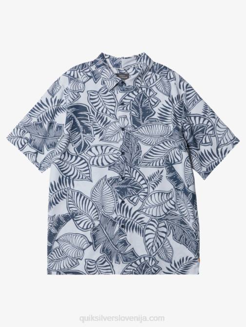 Quiksilver PJ4H1364 moški glavna modra srajca s kratkimi rokavi waterman siesta