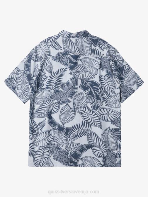 Quiksilver PJ4H1364 moški glavna modra srajca s kratkimi rokavi waterman siesta