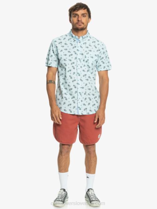Quiksilver PJ4H1389 moški nebesno modra iz oceana majica s kratkimi rokavi od oceana do raja