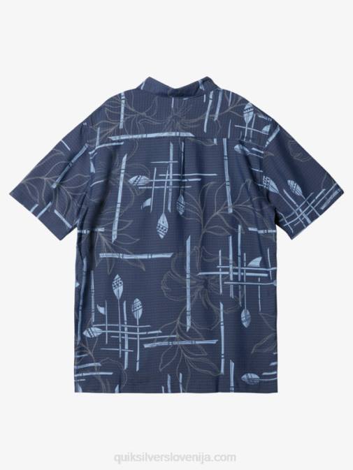 Quiksilver PJ4H1415 moški mornarsko modri blazer srajca s kratkimi rokavi za veslanje waterman