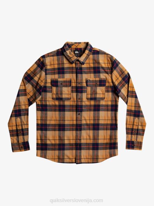 Quiksilver PJ4H1506 moški rjavi sladkor kinsale Kinsale raztegljiva srajca z dolgimi rokavi