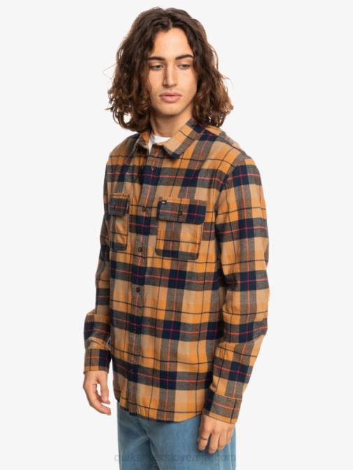 Quiksilver PJ4H1506 moški rjavi sladkor kinsale Kinsale raztegljiva srajca z dolgimi rokavi