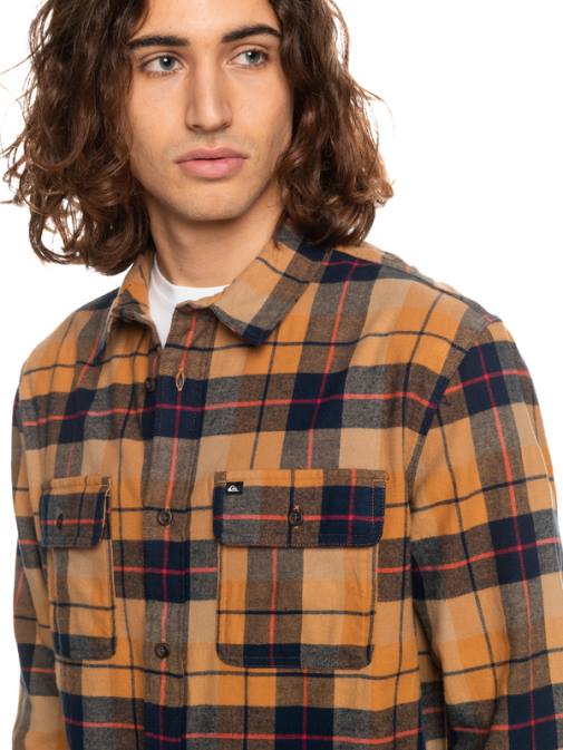 Quiksilver PJ4H1506 moški rjavi sladkor kinsale Kinsale raztegljiva srajca z dolgimi rokavi