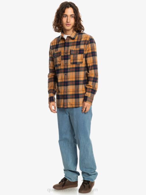 Quiksilver PJ4H1506 moški rjavi sladkor kinsale Kinsale raztegljiva srajca z dolgimi rokavi